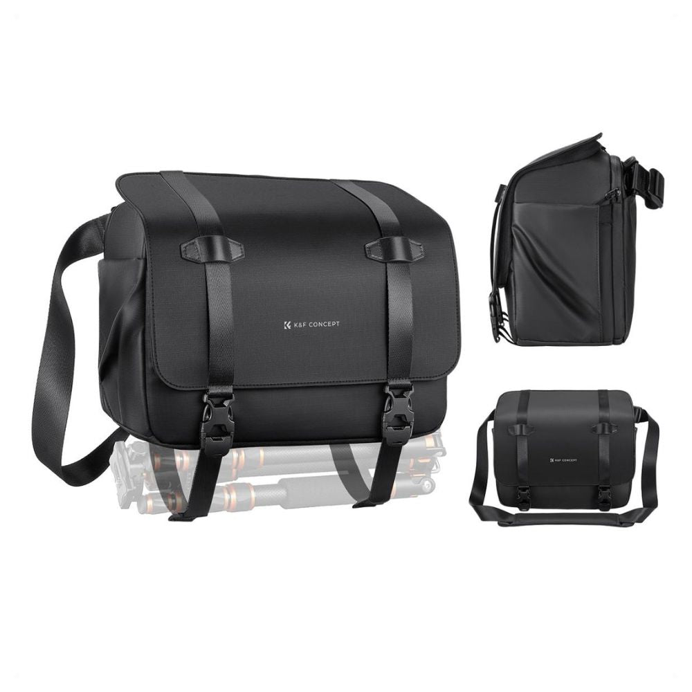 crossbody bags travel fit camera K&F Concept 10L Sling Crossbody Shoulder Camera Bag Splashproof, 10 Liter Load Capacity fits 13" Tablet or Laptop, Padded Dividers for Travel, DSLR
