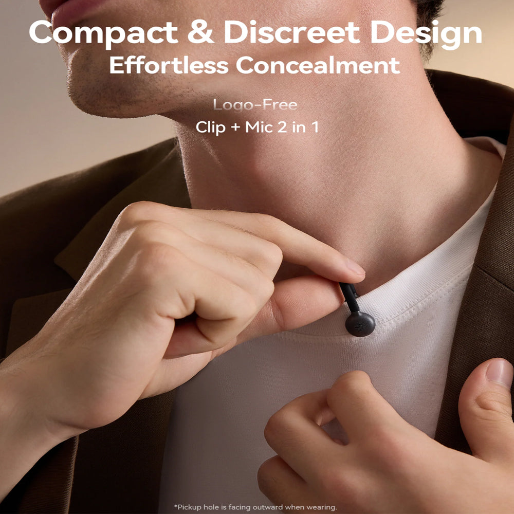 HOLLYLAND LARK M2S Concealed Wireless Microphone with Noise Cancellation, 24-bit High Fidelity Audio & 30 Hours Battery Life for Cameras, Smartphones, Laptops & Computers