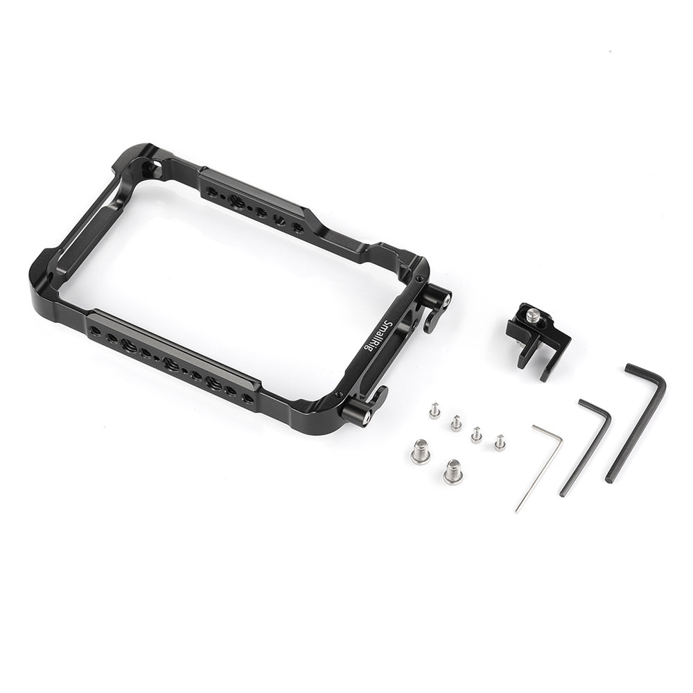 SmallRig On-Camera Monitor Cage with HDMI Cable Clamp, Anti-Shedding Drive Locks, NATO Rail, 1/4 & M3 Screw, Hex Spanner for Atomos Ninja V and V Plus 5" 4K HDMI Recording Video Monitor CMA2209