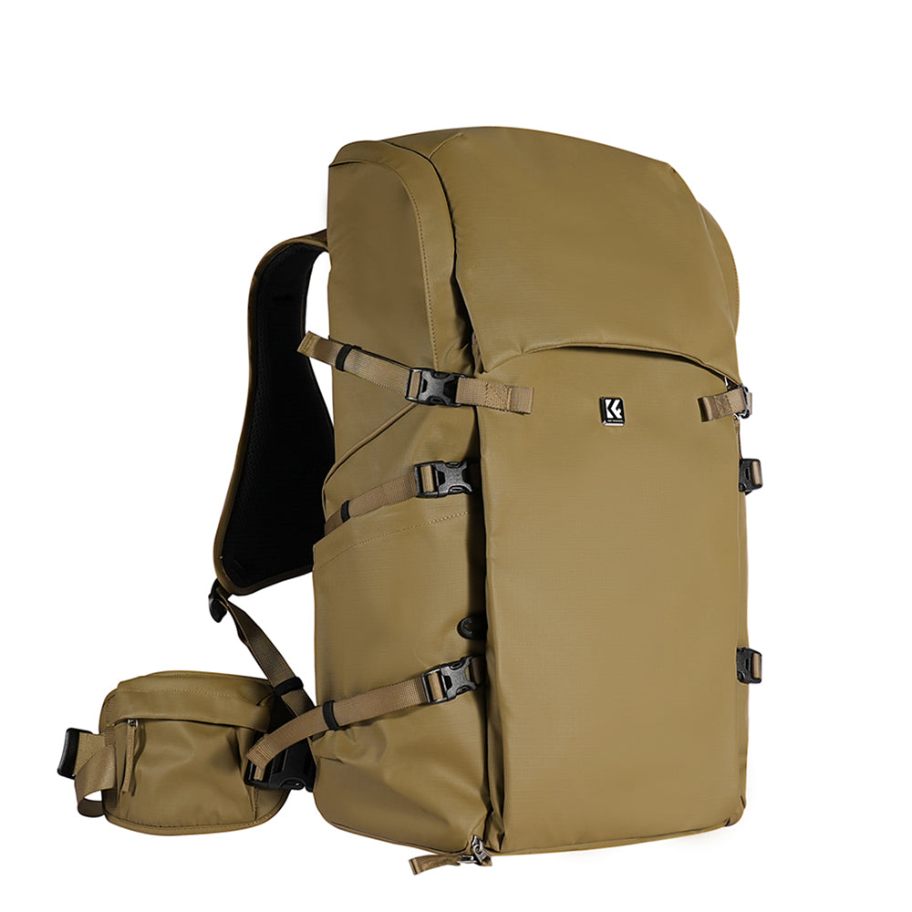 K&F Concept 40L Liter Star Wander Series Large Capacity DSLR Mirrorless Camera and Drone Backpack with Multi Storage Pockets, fits 15.6" Laptop and Padded Dividers for Travel Photography and Videography | KF13-207 | Black/Gold