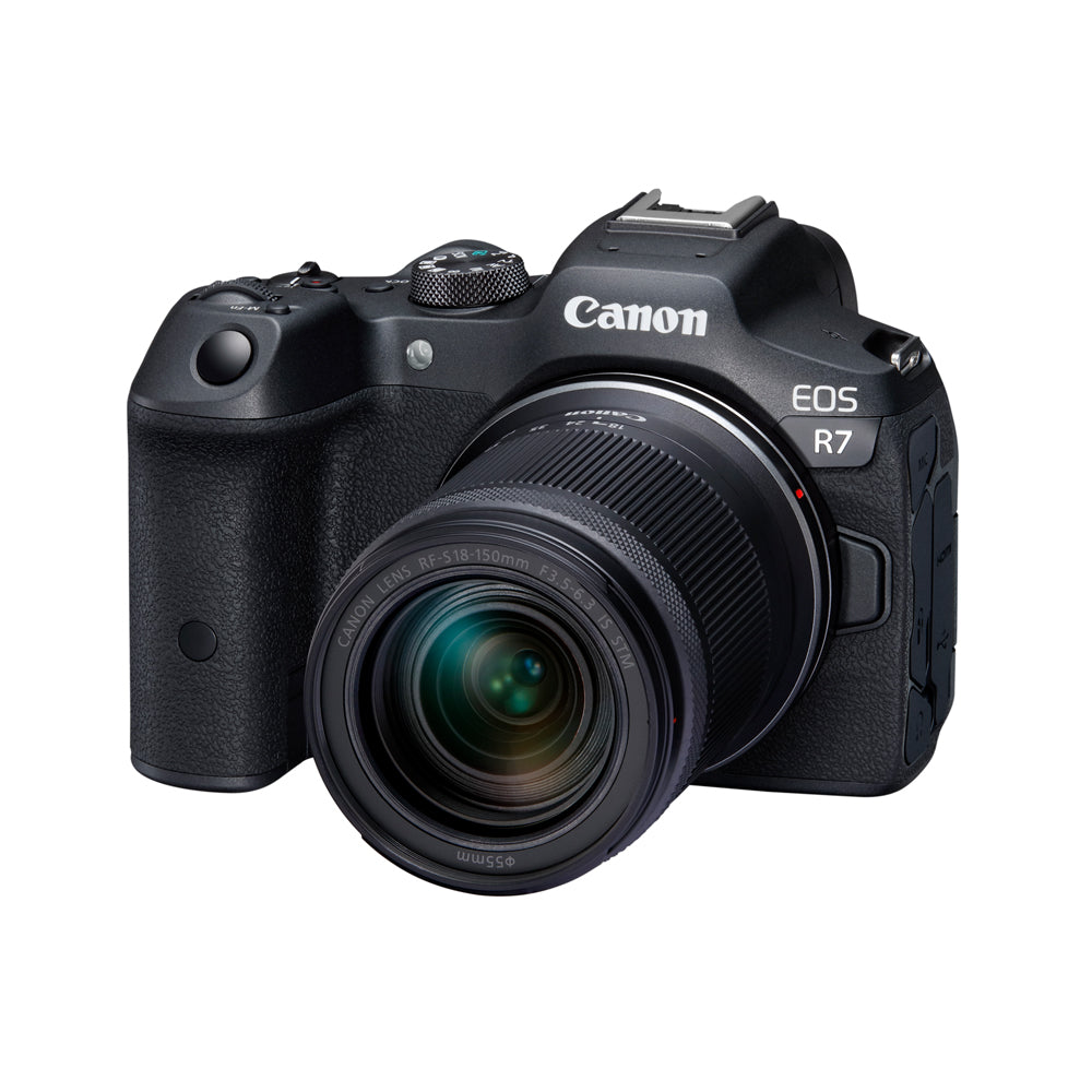 Canon EOS R7 Mirrorless Digital Camera with RF-S 18-150mm f/3.5-6.3 IS STM Lens, 32.5MP APS-C CMOS Sensor DIGIC X Processor, 4K UHD Video, Wi-Fi & Bluetooth, Touch Screen LCD Display, Dual SD Card Slots, In-Body & Optical Image Stabilizer
