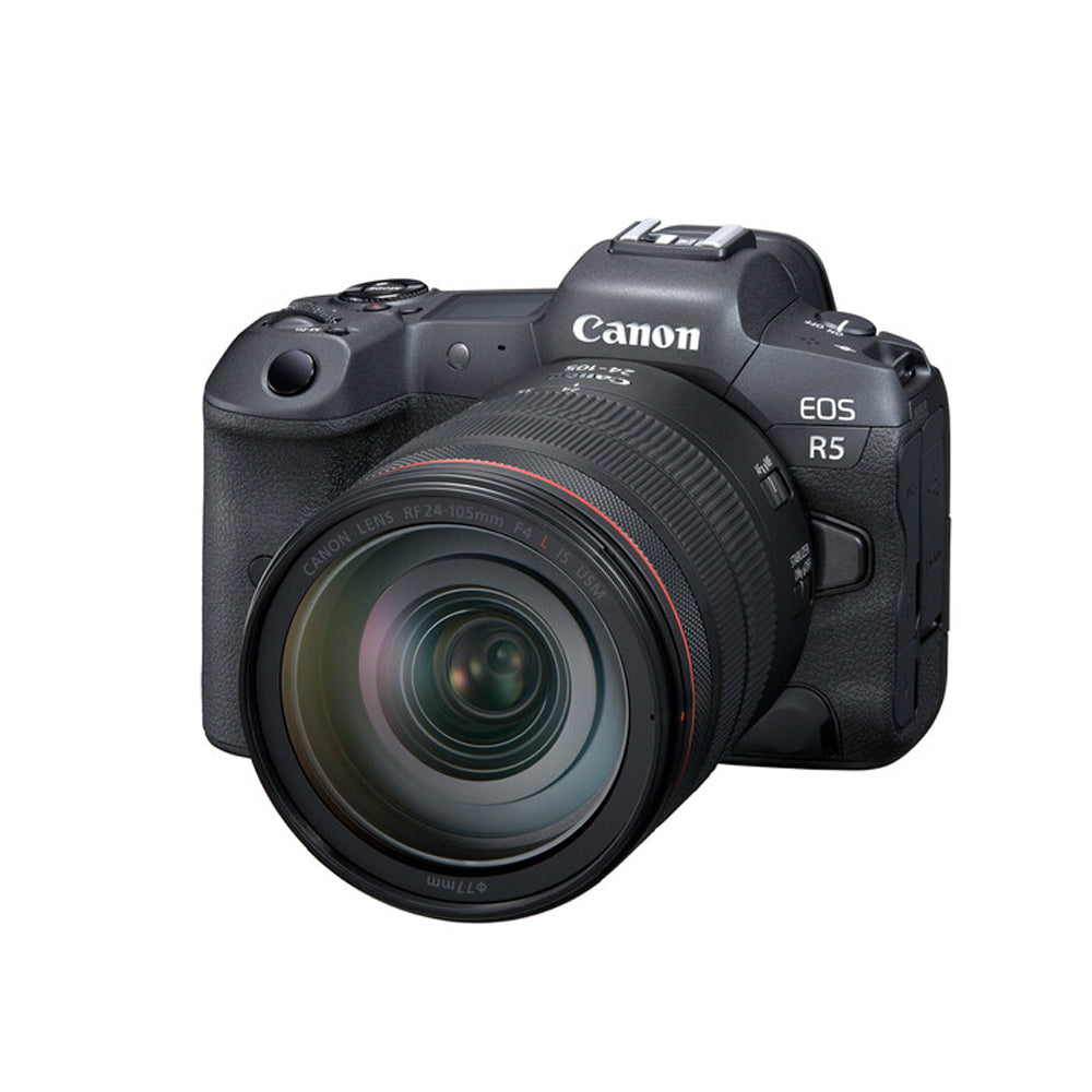 Canon EOS R5 Mirrorless Digital Camera with RF 24-105mm f/4L IS USM Lens, 45MP Full-frame CMOS Sensor DIGIC X Processor, 8K UHD Video, Wi-Fi & Bluetooth, Touch Screen LCD Display, Dual Memory Card Slots, In-Body & Optical Image Stabilizer