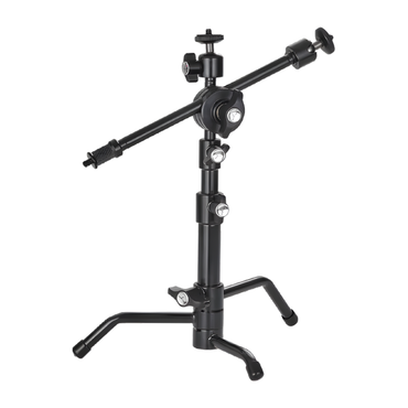 Meking DC-102 DC-102B Desktop Mini C-Stand 48cm Max Height, 3-Section 2Kg Max Load Capacity