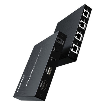 ArgoX KVM 1080P HDMI Video Extender Transmitter to 4x Receiver with 1.5Gbps Transmission Rate,USB Port, 4x CAT 5E/6 Out, Transmit Up to 200M Distance for Home Theater, Audio-Visual Conference, Command and Control Center