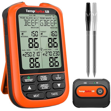 ThermoPro TempSpike Wireless Meat Thermometer Dual Ultra-Thin Probes with Up to 2000FT Range, Waterproof & Wire-Free, Digital Grill Temperature Monitor for BBQ, Smoking, Rotisserie, NSF Certified | TP862 | TP863B
