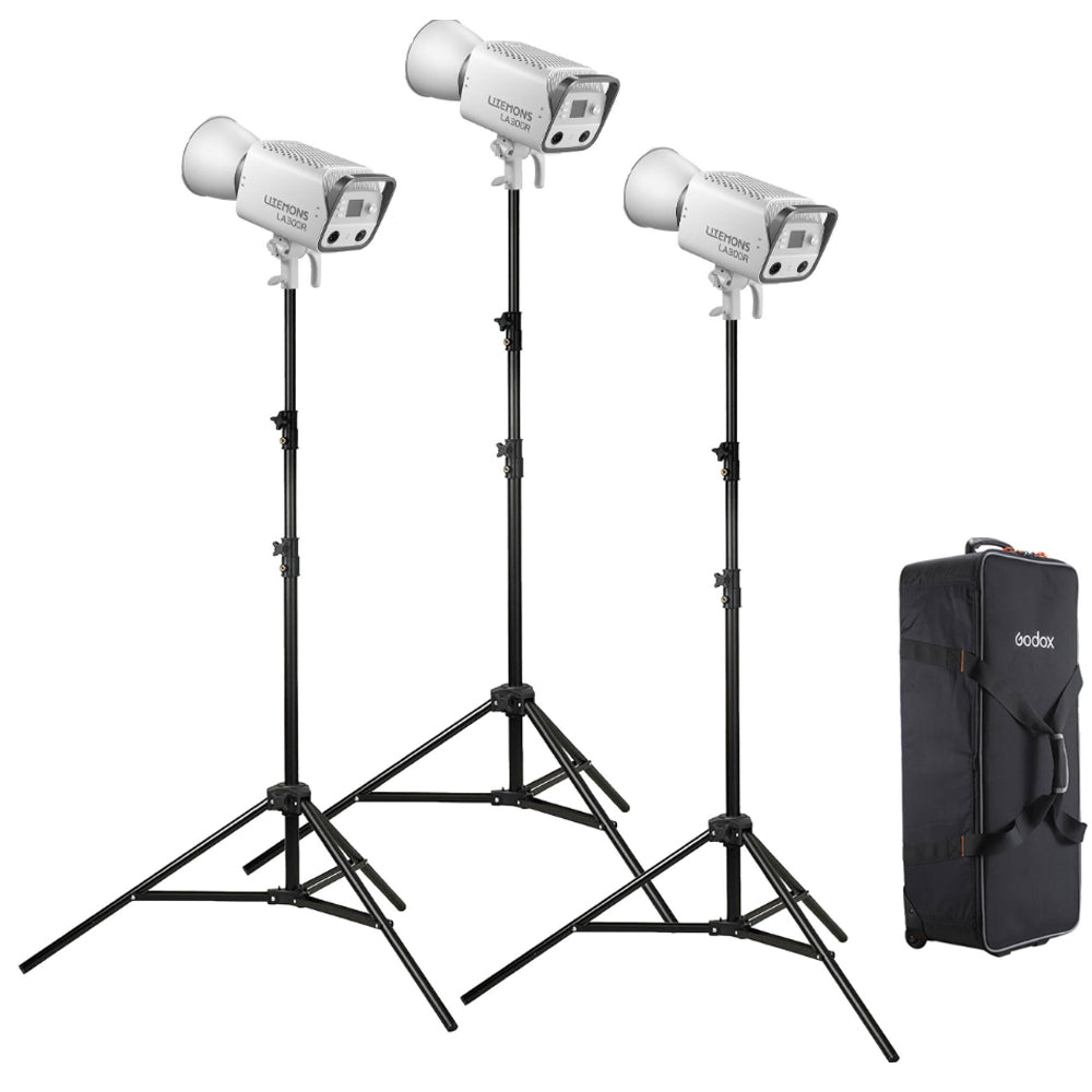 Godox Litemons LA300R RGB / LA300BI Bi-Color 330W LED Studio Monolight Bowens S Mount with Special Light Effect Presets, NFC Connection, Onboard and Wireless App Controls with Bluetooth Max 30m Range for Photography Studio Lighting