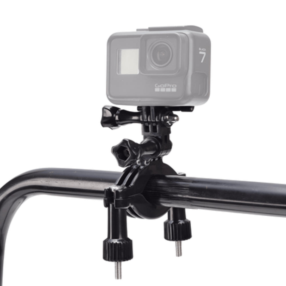 GoPro Roll Bar / Handlebar + Seatpost Clamp Mount for Pipe or Pole with 3 Way Pivot Arm and Protective Liners for GOPRO Action Cameras | GRBM30, GRH30