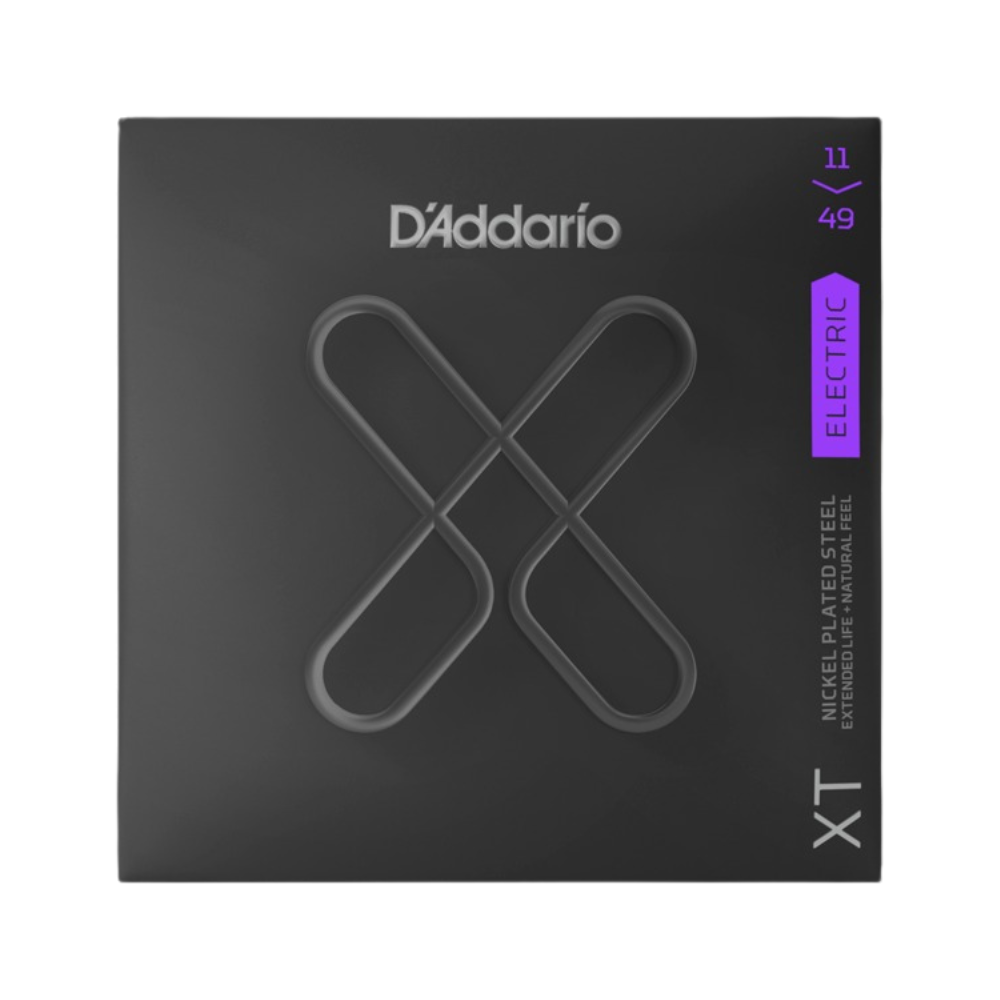 D'Addario XTE1149 Electric Guitar Strings, XT Nickel Coated, Corrosion-Resistant, Medium Gauge 11-49, 6-String Set, Pack of 1