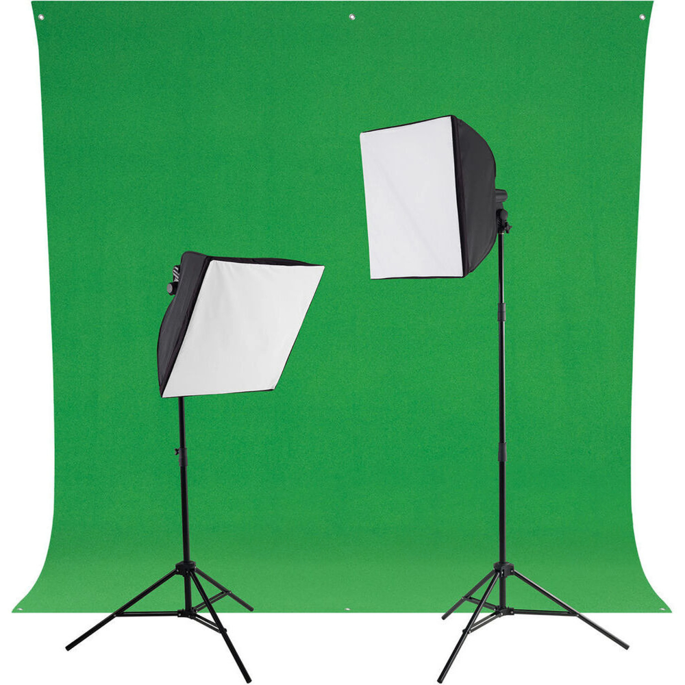 Westcott uLite 250W LED Green Screen Backdrop Photo Lighting Kit with 45W Dimmable Daylight Bulb, 5/8" Standard Light Fixture, 2.4GHz Dimmer Remote, 20" Softbox & 6.5' Light Stand for Photography, Video Filming & Studio Lighting