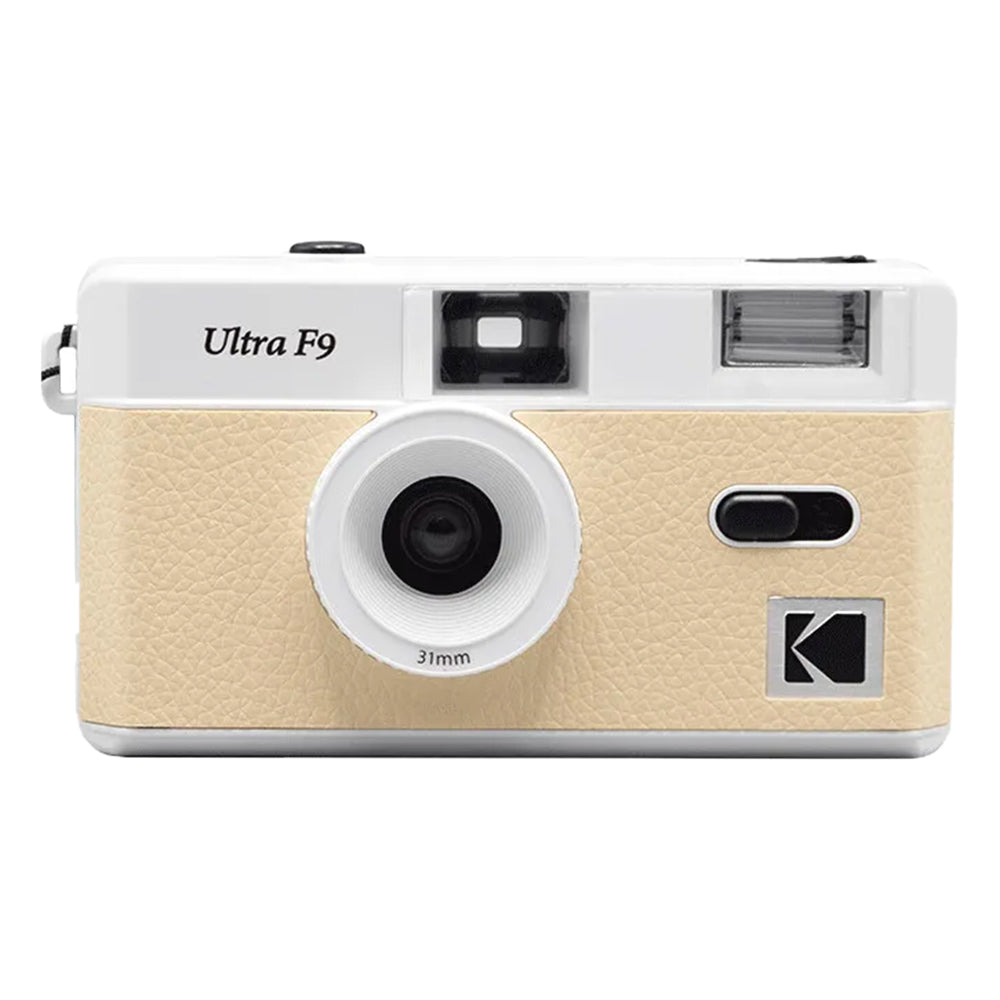 KODAK Ultra F9 Reusable Instant Film Camera 135 35mm Fixed Focus Wide Angle Lens, Built-in Flash, Manual Wind and Rewind for Film Photography | Dark Night Green, Yellow