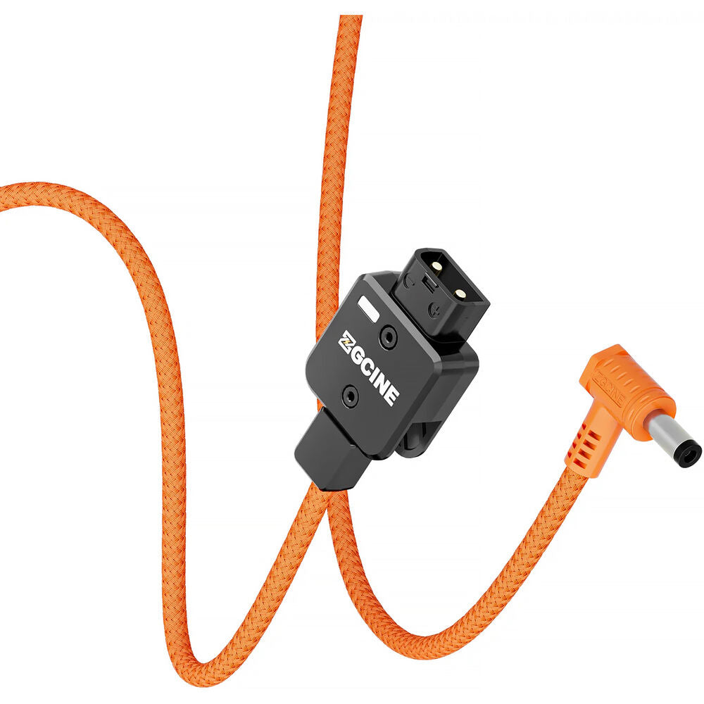 ZGCINE D-Tap to DC Right Angle Power Cable 12-17V IN/OUT for Camera, Monitor, Light and Accessories with Up to 60cm Max Length Straight / Coiled Nylon Braded Cord for Continuous Power Supply, Video Recording & Production | DT-DC L, DT-DC