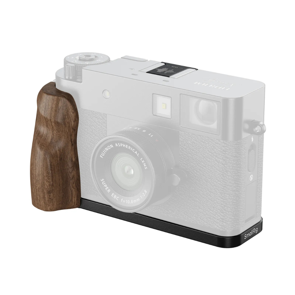 SmallRig L-Shaped Mount Plate for FUJIFILM X half with Wooden Handle Grip, Hot Shoe Cover and 1/4" Screw Mount, Flat Head Wrench for Camera Accessories | 5394 | 5223 | 5224
