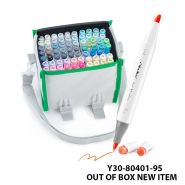 Ohuhu Honolulu Series Alcohol Based 72 Vibrant Colors plus Colorless Blender Dual Tipped Sketch Markers for Coloring and Illustrations for Kids and Adults (Chisel and Brush) Y30-80401-95