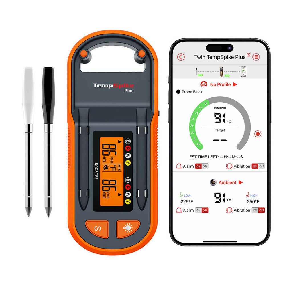 ThermoPro Twin TempSpike Plus Wireless Meat Thermometer for Oven, Grill, Sous Vide, BBQ and Smoker