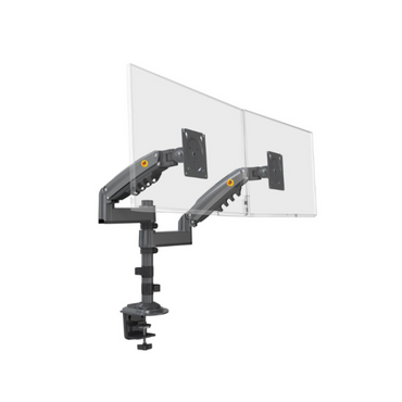 North Bayou NB H180 Dual Gas-Strut Flexi Mount Desktop Monitor Arm (17" to 27" Screens) Adjustable Heavy Duty Stand
