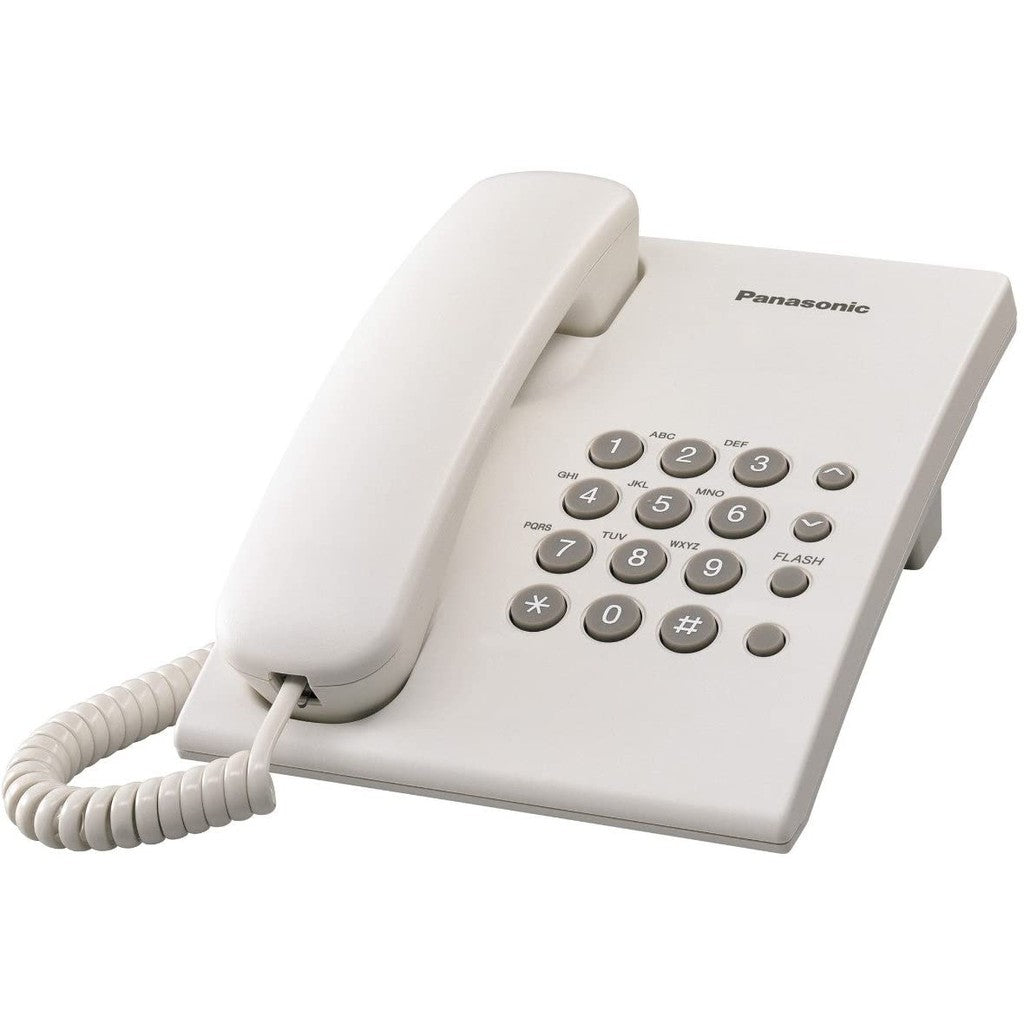 Panasonic KX-TS500MS Single Line Corded Landline Integrated Telephone with 4-Step Electronic Handset Volume Control and Hearing Aid Compatibility (HAC) KX-TS500