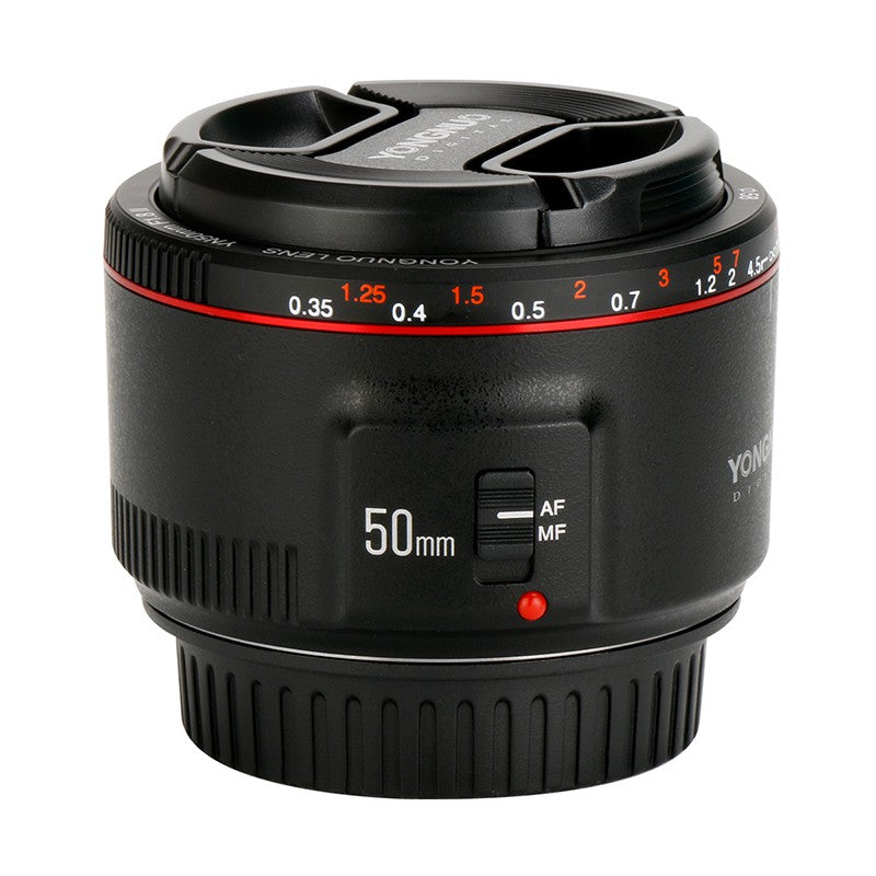 Yongnuo YN50MM F1.8C II Version 2 50mm f/1.8 Black Body Prime Lens for Canon EF Auto Focus