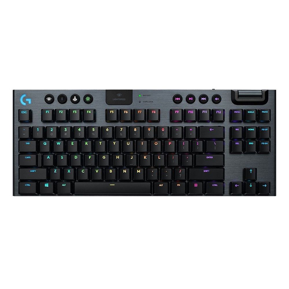 Logitech G913 TKL LIGHTSPEED RGB Wireless Mechanical Gaming Keyboard Tenkeyless w/ Low Profile Keys, Bluetooth Support for PC & macOS - GL CLICKY