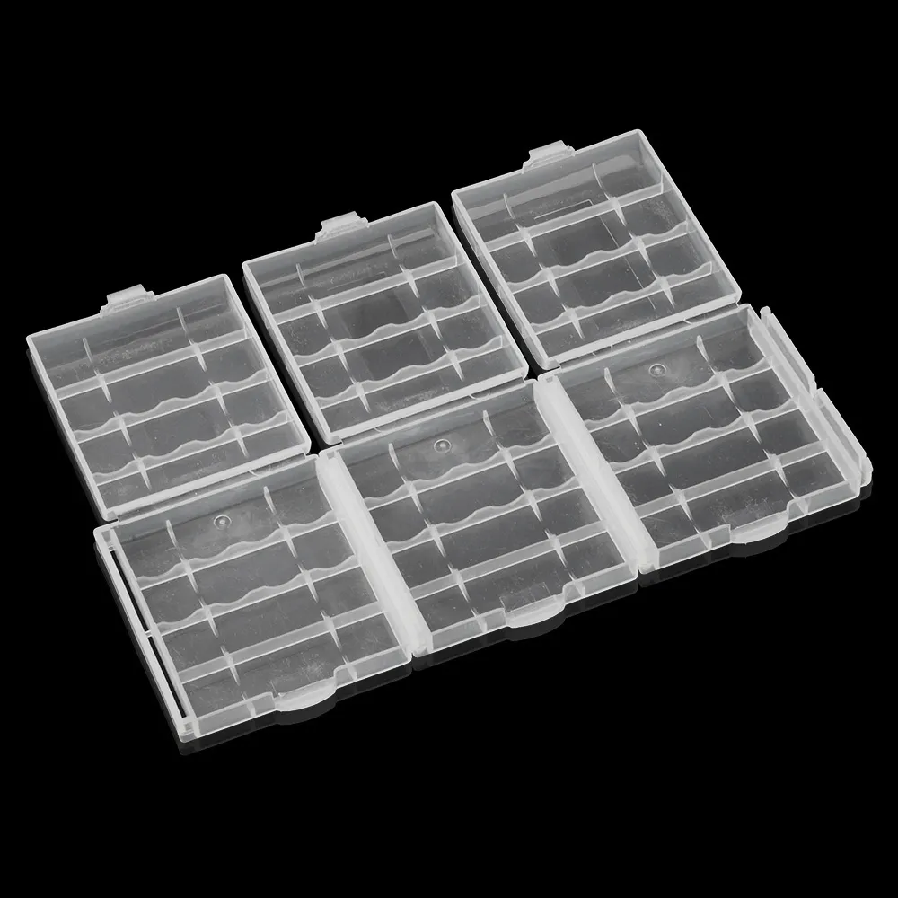 Battery Case Holder Box LR6 LR3 AAA AA Rechargeable Battery Clear Case cover
