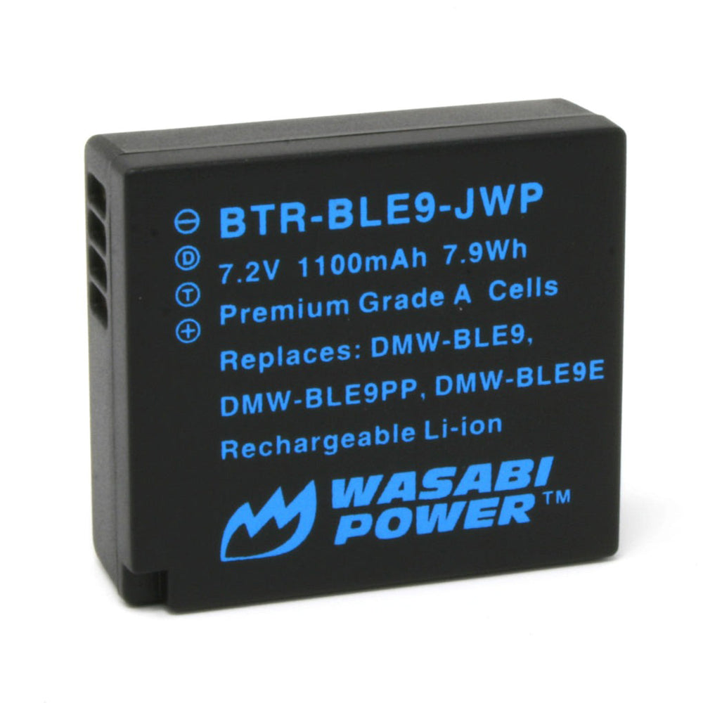 Wasabi Power Battery (2-Pack) and Dual USB Charger for Panasonic DMW-BLE9, BLE9 DMW-BLG10 BLG10 and Panasonic Lumix DMC-GF3, DMC-GF5, DMC-GF6, DMC-GX7, DMC-GX85, DMC-LX100, DMC-ZS60, DMC-ZS100 | JG Superstore