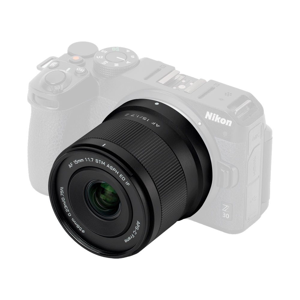 Viltrox AF 15mm f/1.7 Air Series Nikon Z-Mount APS-C Wide Angle Prime Lens with STM Autofocus Motor, Low-Light Bokeh, and Lightweight Design for Z30 / Z50 / Zfc / Z50II Mirrorless Cameras