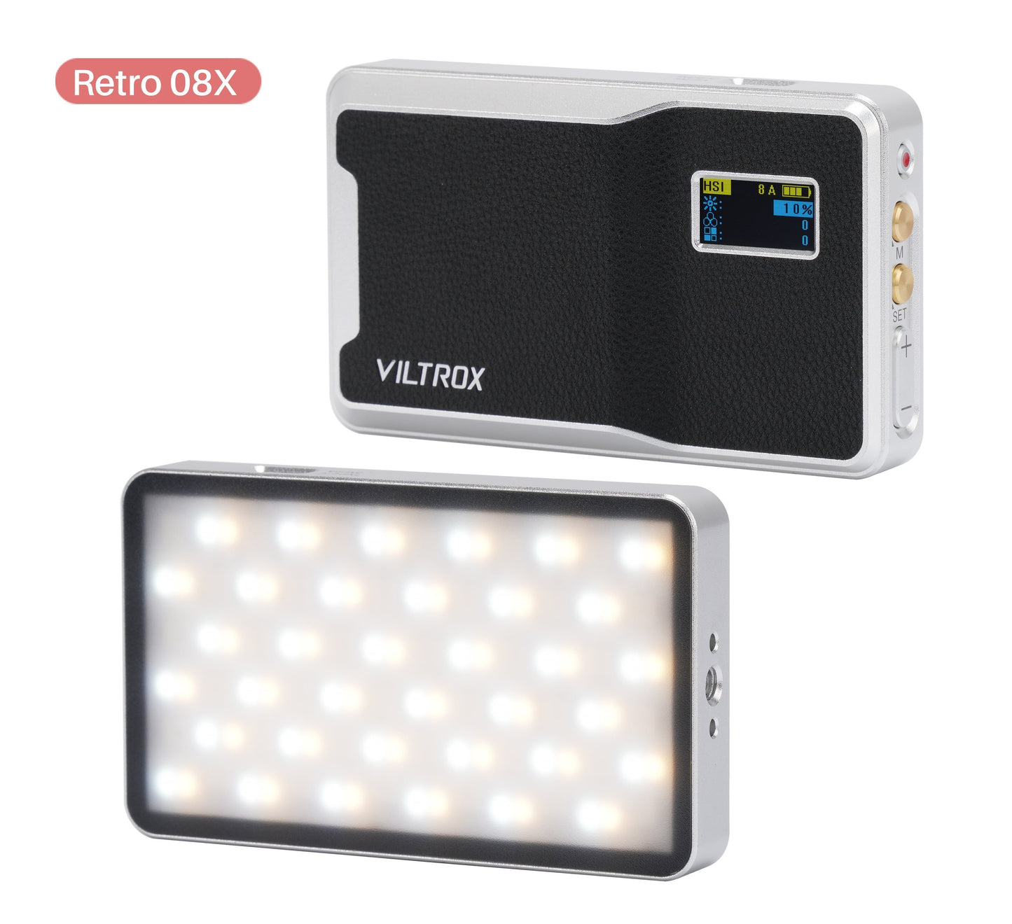 Viltrox RETRO 12X RGB Pocket LED Fill Light 2500-8500K with 26 Lighting Effects, Mobile App Control & Powerbank Mode for Smartphones & Digital Camera Photography