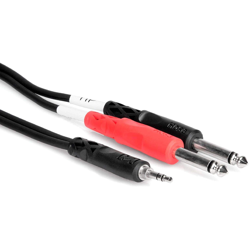 Hosa Technology CMP-159 Stereo Mini (3.5mm) Male to 2 Mono 1/4 Male Insert Y-Cable - 10'