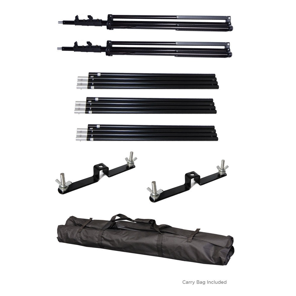 Pxel LS-BD2X2 3B Backdrop Muslin Stand 2M x 2M with Triple Crossbar 6x6 Feet