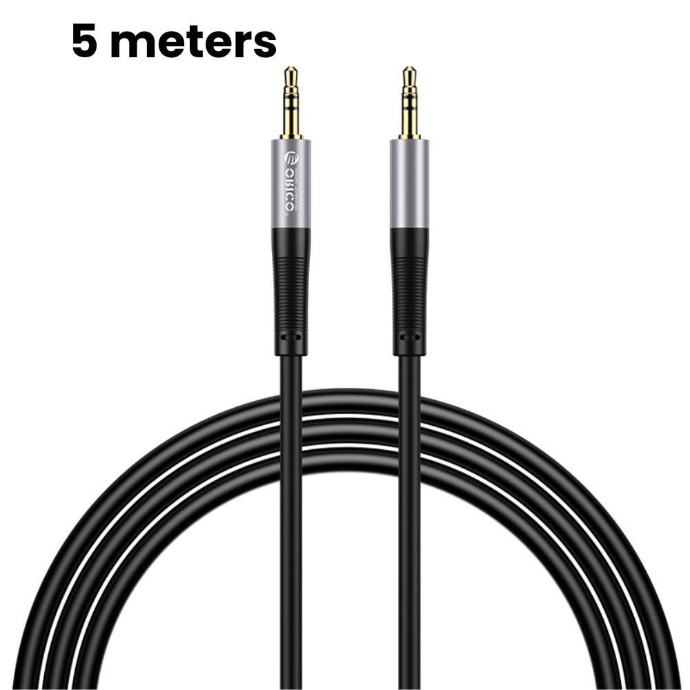 ORICO Soft Silicone 3.5MM AXZ Series Audio Cable Male-to-Male with Gilded Connector and Tinned Copper for Smartphone Speakers and Other Audio Accessories - Blue