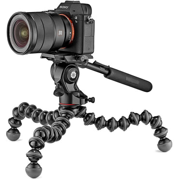 Joby GorillaPod 3K Video PRO Professiol Video Head Kit Camera Tripod Stand with Smooth Pan and Tilt Movements for DSLR and Mirrorless Camera