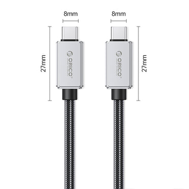 ORICO 2 Meters PD 240W USB 2.0 Type C Fast Charging Data Cable with Durable Nylon-Braided Jacket & Intelligent Chip for iPhone 15 iPad MacBook Samsung Galaxy Tab Xiaomi Mi Pad Smartphone Tablet Laptop Camera | 240A3-20