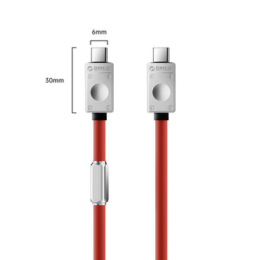 ORICO 1 Meter USB 4 Type-C Male to Male PD 240W 40Gbps Fast Charging Video and Data Cable with 8K 60Hz Video Output and E-Marker Chip for Smartphone PC Laptop | Red