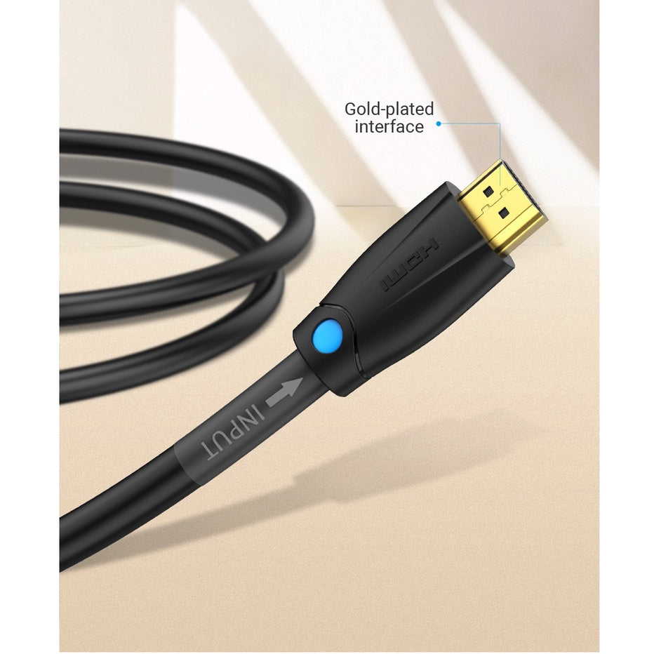 Vention HDMI Cable (Male to Male) 4K 60Hz Gold-Plated Video Cable (AAM) 18Gbps High-Speed with Dolby True HD 7.1 Audio Support