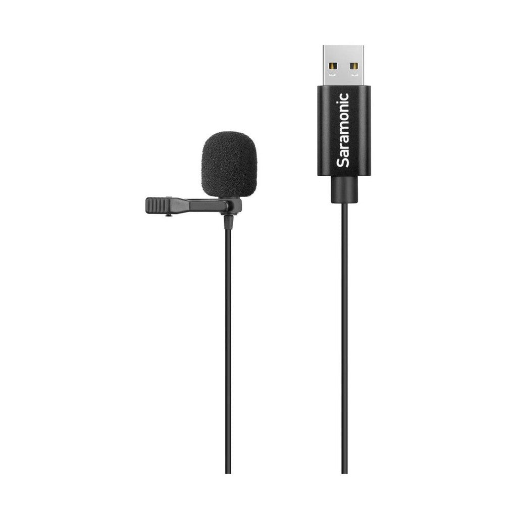 Saramonic SR-ULM10 Clip-on Omnidirectiol USB Lavalier Microphone for PC Computers (2M Cable)