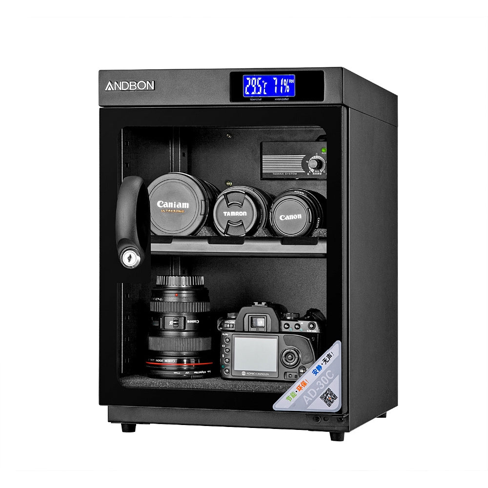 Andbon AD-30C Dry Cabinet Box 30L Liters Digital Display with Manual Humidity Controller