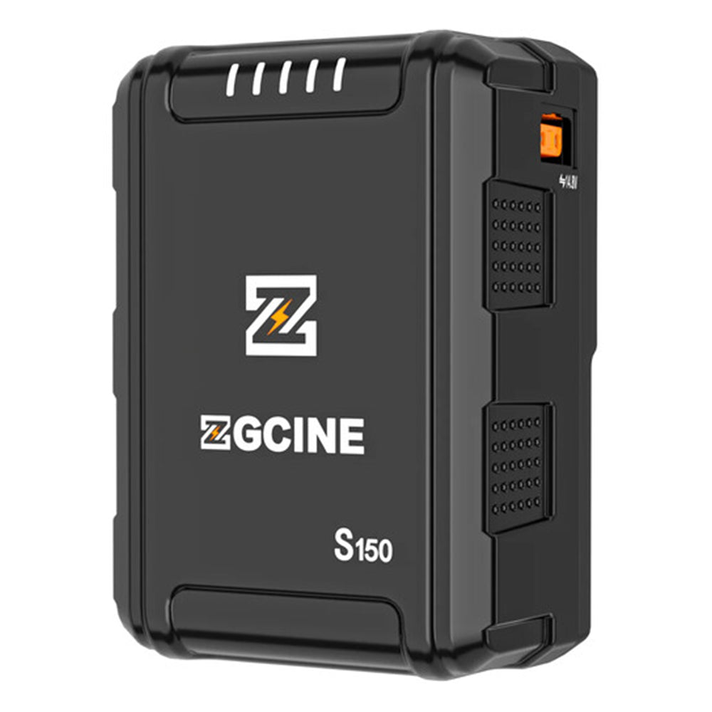 ZGCINE ZG-S150 133Wh / ZG-S95 95Wh V-Mount Battery with Dual USB-C PD Ports 100W Fast Charging, 2 D-Tap and Barrel DC Outputs, 5-Level LED Indicator, Compact Power Hub for Mobile Phones, Cameras, LED Lights, Monitors and Video Production