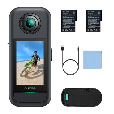 AKASO 360 Standard | Creator Combo 5.7K 360° Action Camera Dual Sensor CMOS Horizon Steady AI Tracking App Support