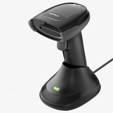Inateck Pro 170B 1D 2D QR Wireless Barcode Scanner with Charging Base Dual 2000mAh Replaceable Batteries