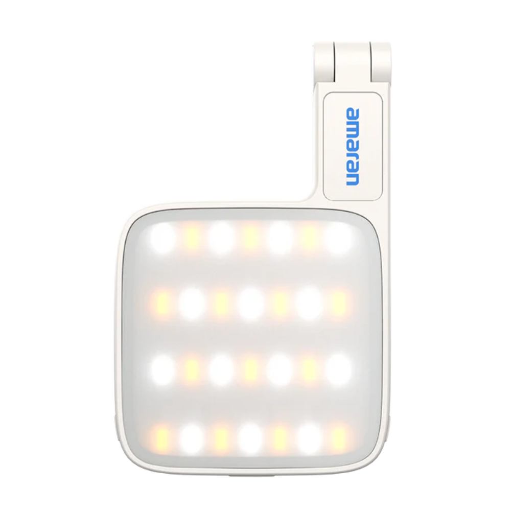 Aputure Amaran Go MagSafe Smartphone Mini Light with Mirror, 2700K - 6500K CCT, 800mAh Battery, Amaran App, Sidus Link Support, 10 Light Effect and Brightness Settings for Vlog Vlogging Selfies Reels TikTok Photo Video | White, Pink