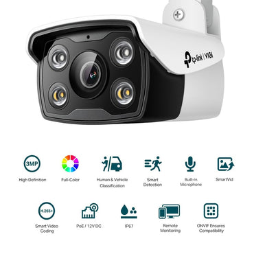 TP-Link VIGI C330 2.8MM / 4MM 3MP Full-Color Bullet Network CCTV Camera