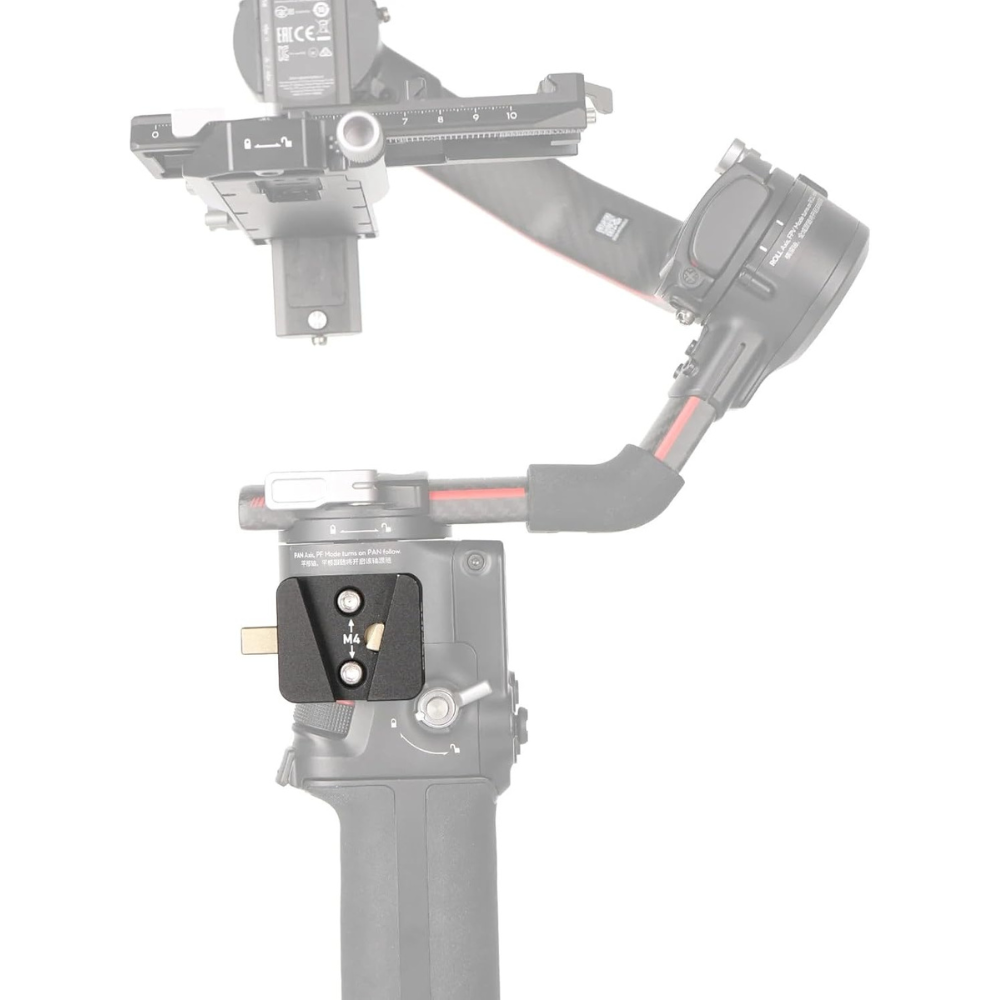 ZGCINE VR-04 Mini V-Mount Plate V-Lock for DJI Ronin S2/S3 and RS Gimbal Stabilizers, Pitch Axis Compatible, Quick Release Battery Mount for V-Mount Batteries