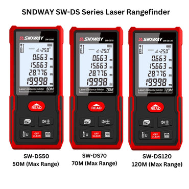Sndway SW-DS50 Laser Rangefinder Distance Meter 50M with STM32 Chip 60 Degree Angle Sensor Backlight Supports and Waterproof