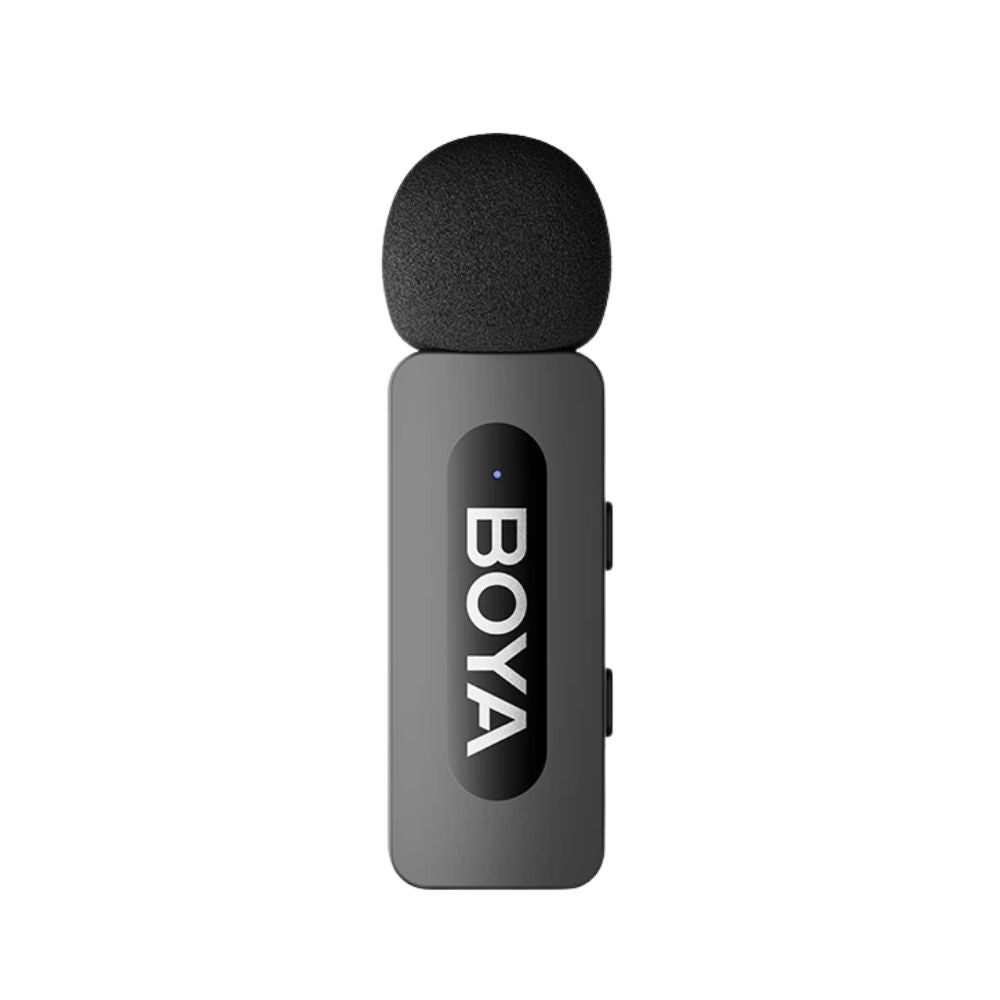Boya BY-V10 / BY-V20 Ultracompact 2.4GHz Wireless Lavalier Microphone System for USB-C Port Devices with 360 Degree Omnidirectional Sound, Noise Cancellation, Auto Pairing, 100m Wireless Range, 9-Hour TX Runtime, Type C Charging Port