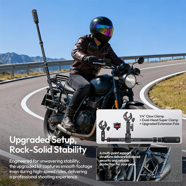Ulanzi VL03 Motorcycle Bike Panoramic Selfie Stick Monopod for insta360 One X2 X3 | T119