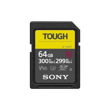 Sony SF-G Series TOUGH SDXC Memory Card (64GB / 128GB) UHS-II V90 Class 10 U3