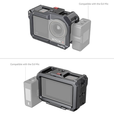 SmallRig Camera Cage for DJI OSMO ACTION 4 & 3 - Formfitting Full Coverage Protection, Cold Shoe, Magnetic Quick Release Mounts, Unobstructed Access to Ports & Buttons, Multiple Mounting Options | 4119C