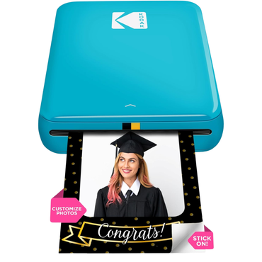Kodak STEP Instant Mobile Photo Printer – Wireless Bluetooth Mini Inkless Printer for Smartphones | Blue | Pink | White