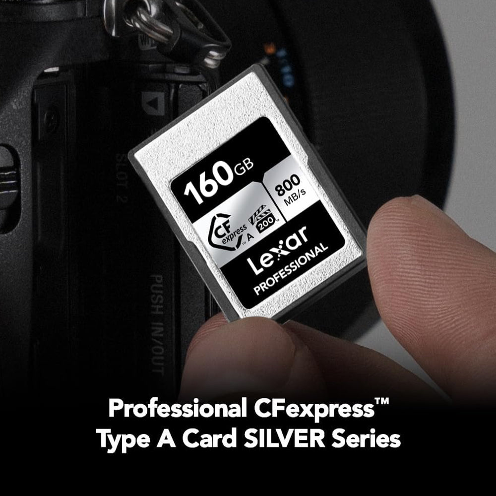 Lexar Professiol 320GB 160GB CFexpress Type A Silver CF Express Memory Card Compact Flash PCI-Express 3.0 with VPG 200MB/s, 8K RAW Photo Video, 800MB/s Read, 700MB/s Write Speeds