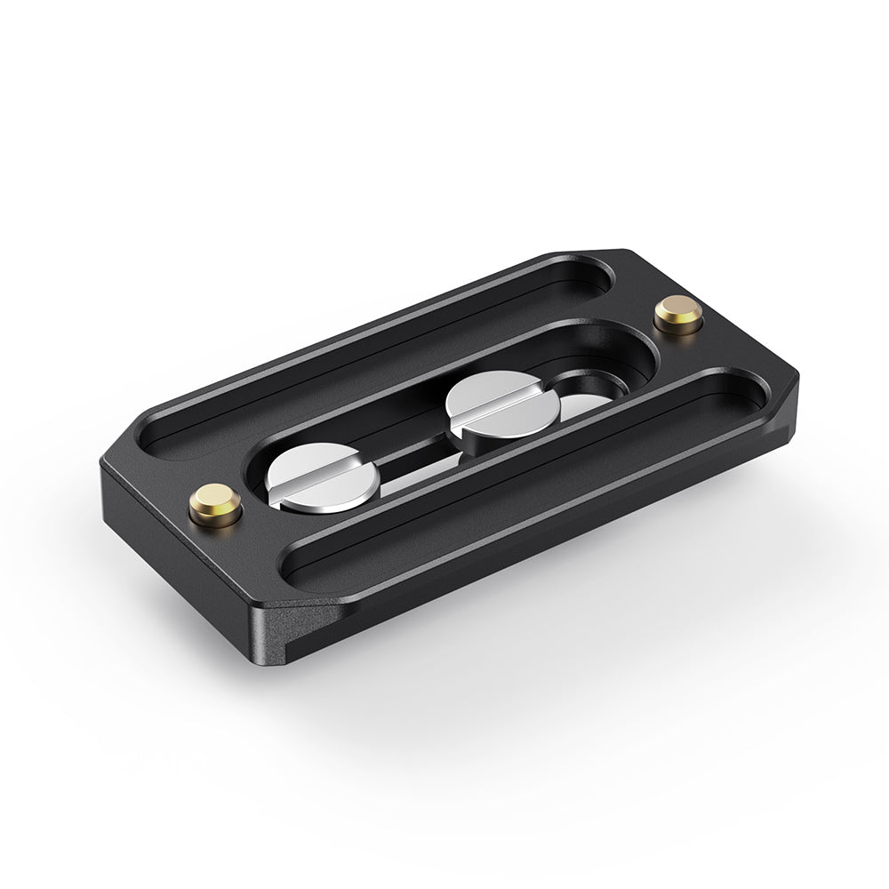 SmallRig Compact QR Quick Release Arca-Type Plate with 1/4"-20 & 3/8"-16 Camera Screws, Nonslip & Anti-Twist Rubber Pads with Aluminum Construction for DSLR and Mirrorless Cameras 2146B