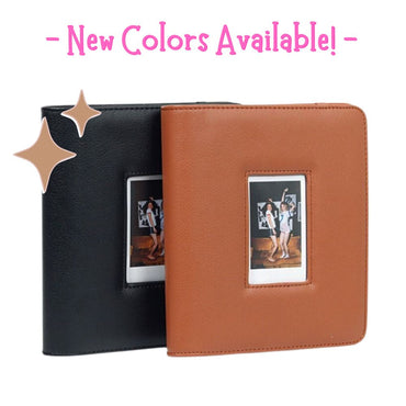 Pikxi AM288 288 Pockets PU Leather Photo Album for Fujifilm Instax Mini Instant Film Cameras - Available in Blossom Pink, Pastel Blue, Lilac Purple, Off White, Mint Green, Black and Brown
